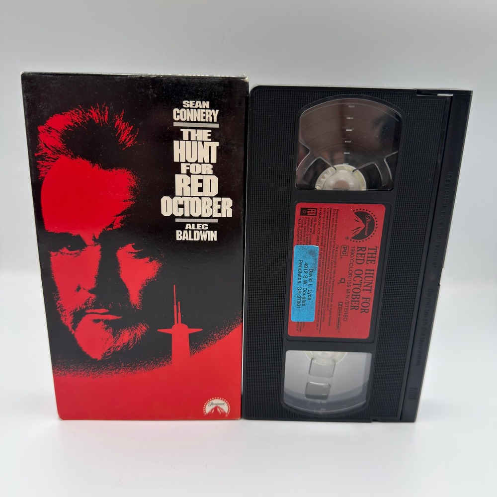 The Hunt for Red October VHS 1990 Sean Connery Alec Baldwin Paramount 32020